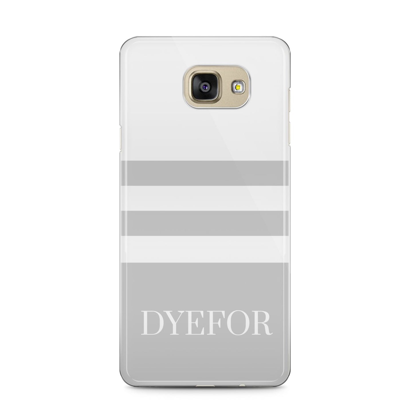 Stripes Personalised Name Samsung Galaxy A5 2016 Case on gold phone