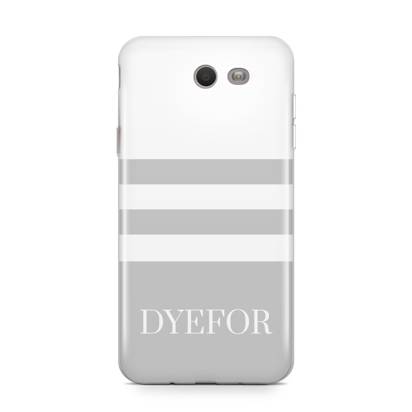 Stripes Personalised Name Samsung Galaxy J7 2017 Case
