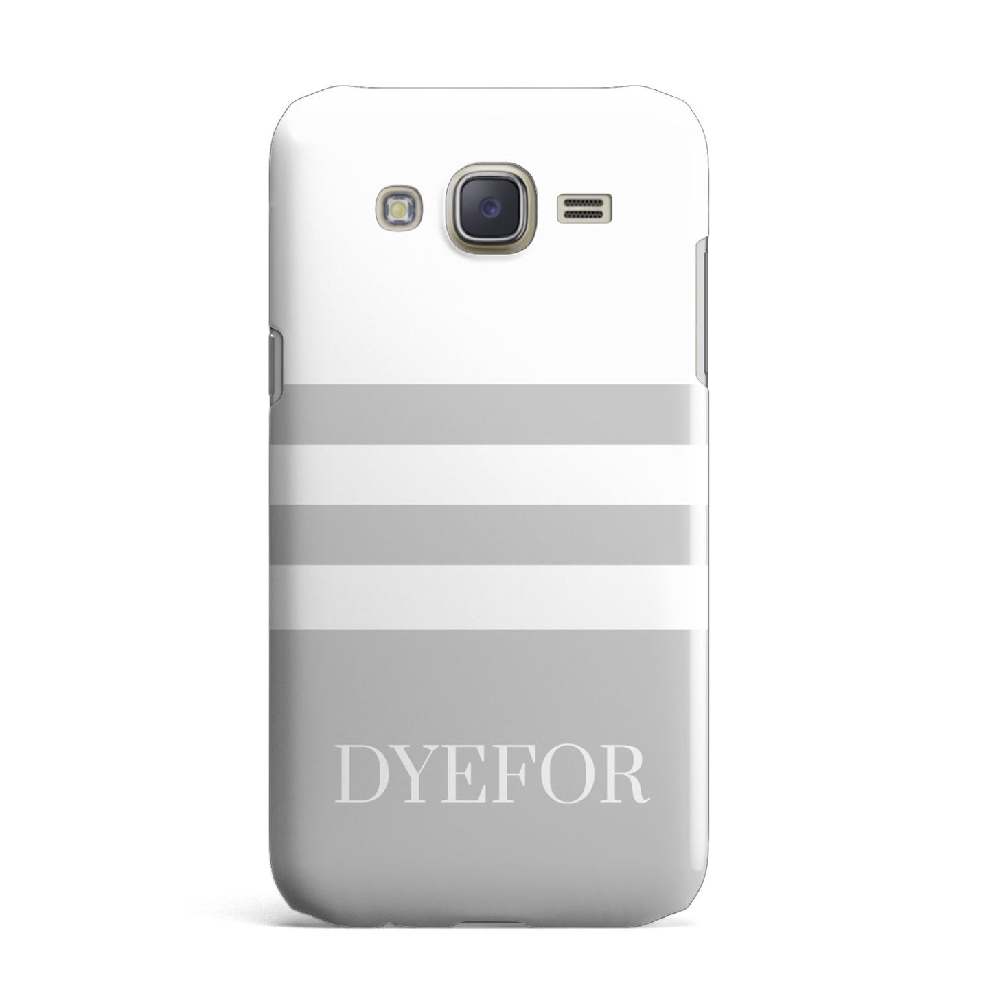 Stripes Personalised Name Samsung Galaxy J7 Case