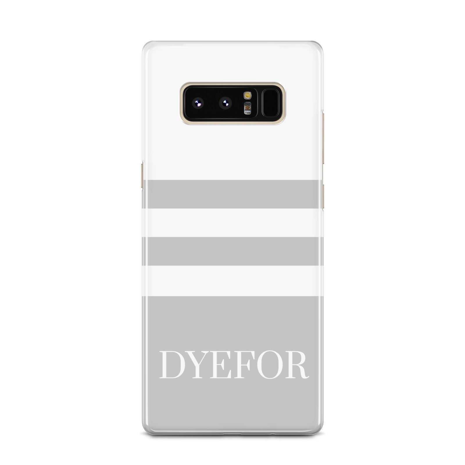 Stripes Personalised Name Samsung Galaxy Note 8 Case