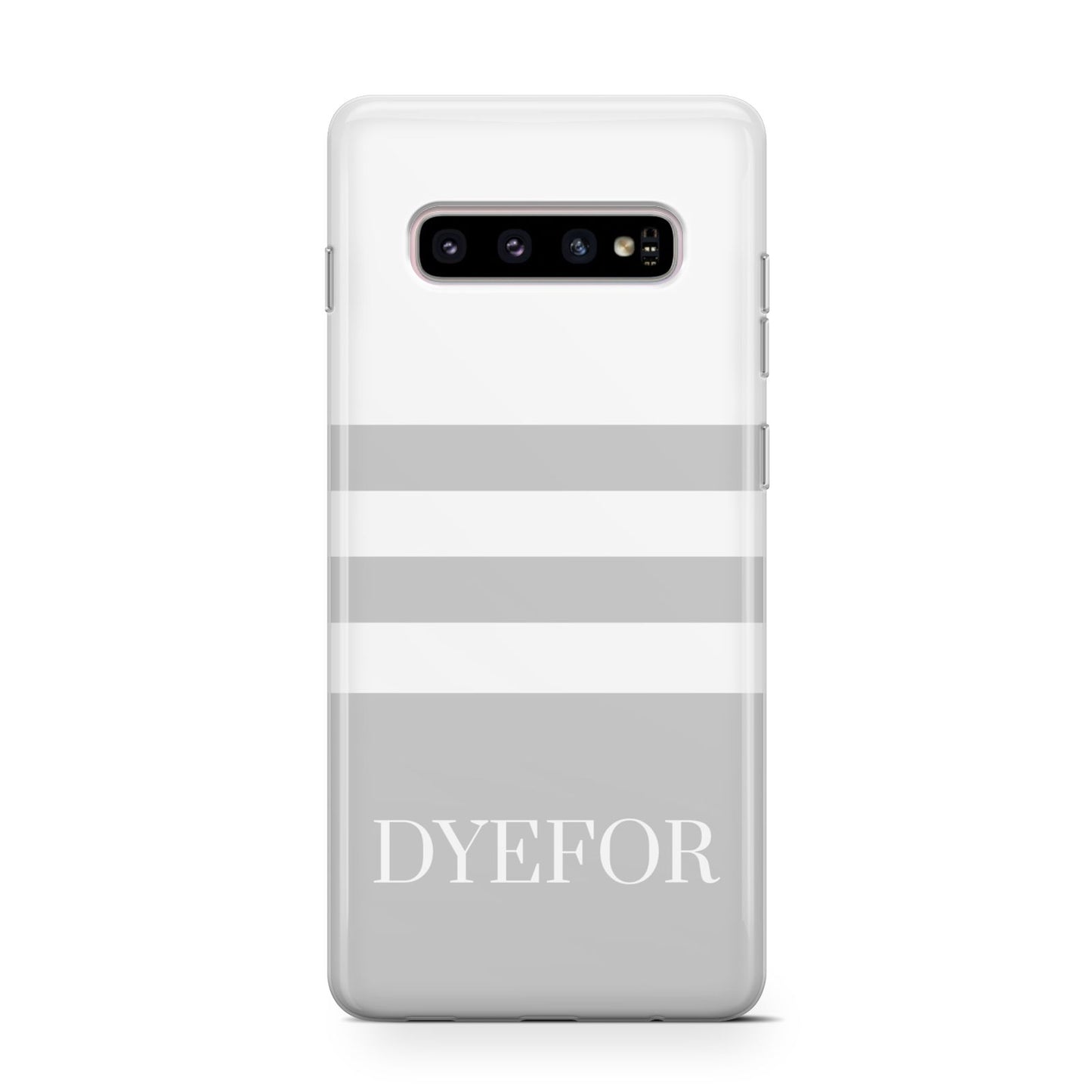 Stripes Personalised Name Samsung Galaxy S10 Case