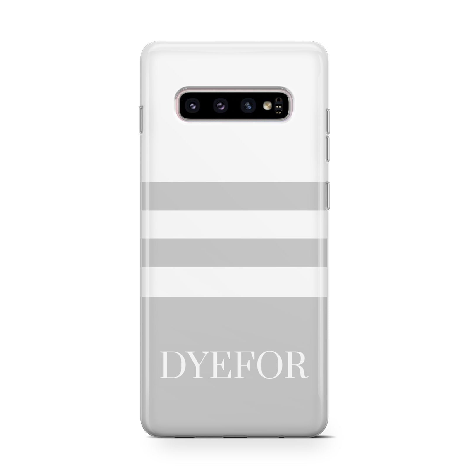Stripes Personalised Name Samsung Galaxy S10 Case