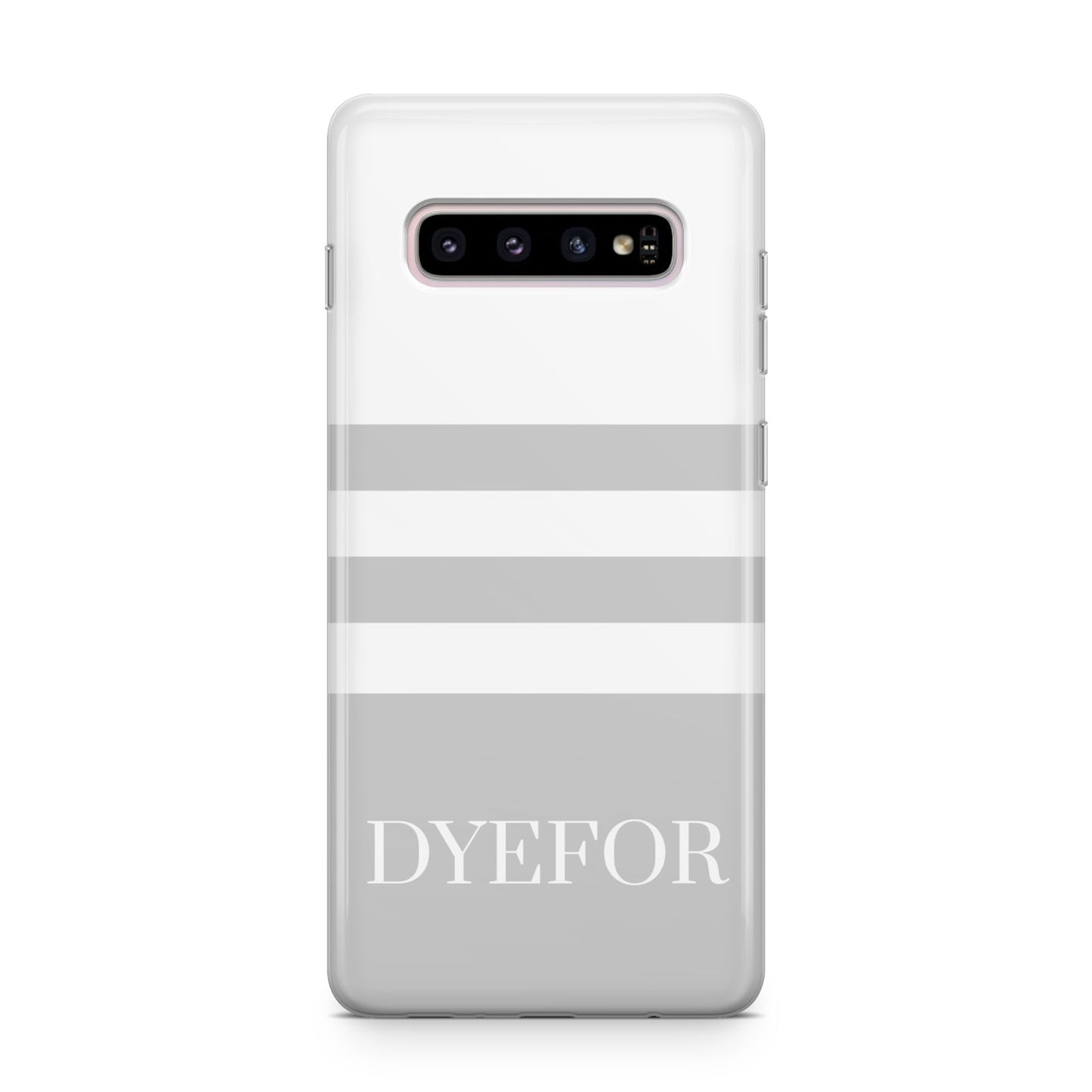 Stripes Personalised Name Samsung Galaxy S10 Plus Case