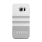 Stripes Personalised Name Samsung Galaxy S6 Edge Case