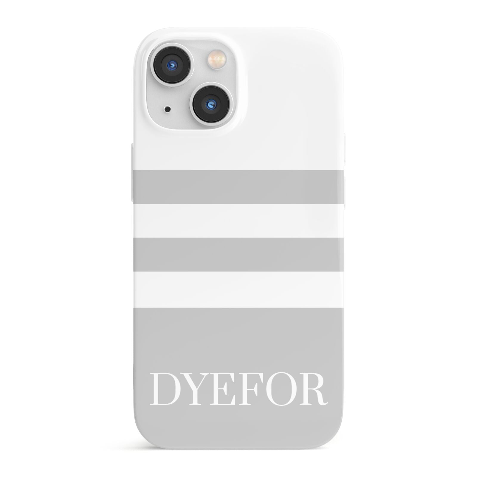 Stripes Personalised Name iPhone 13 Mini Full Wrap 3D Snap Case