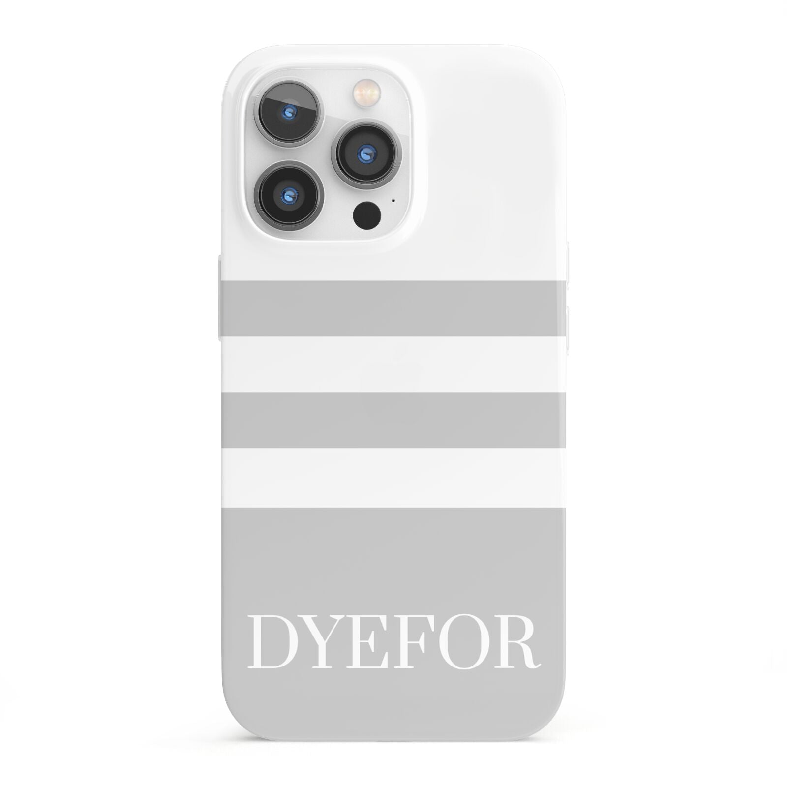 Stripes Personalised Name iPhone 13 Pro Full Wrap 3D Snap Case