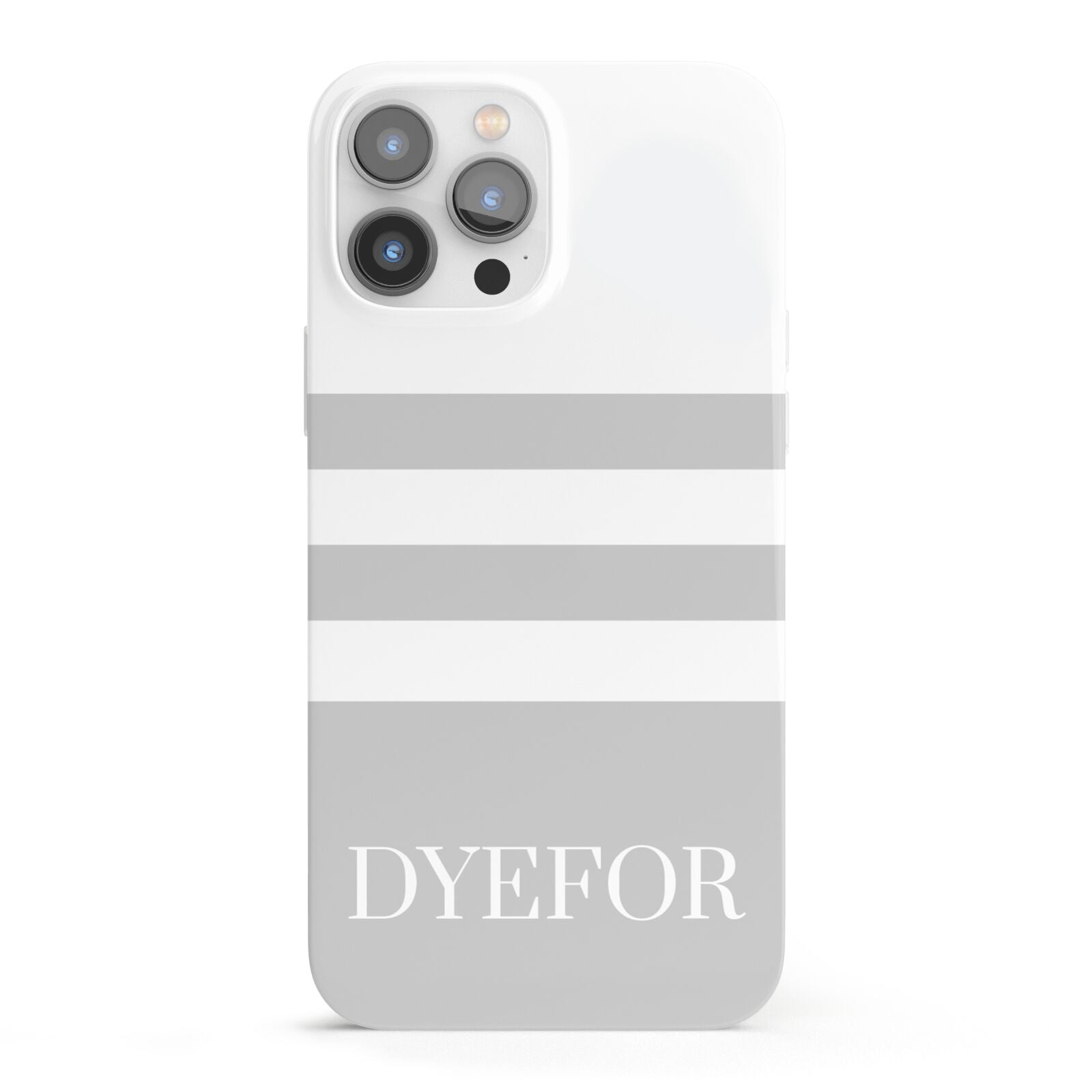Stripes Personalised Name iPhone 13 Pro Max Full Wrap 3D Snap Case