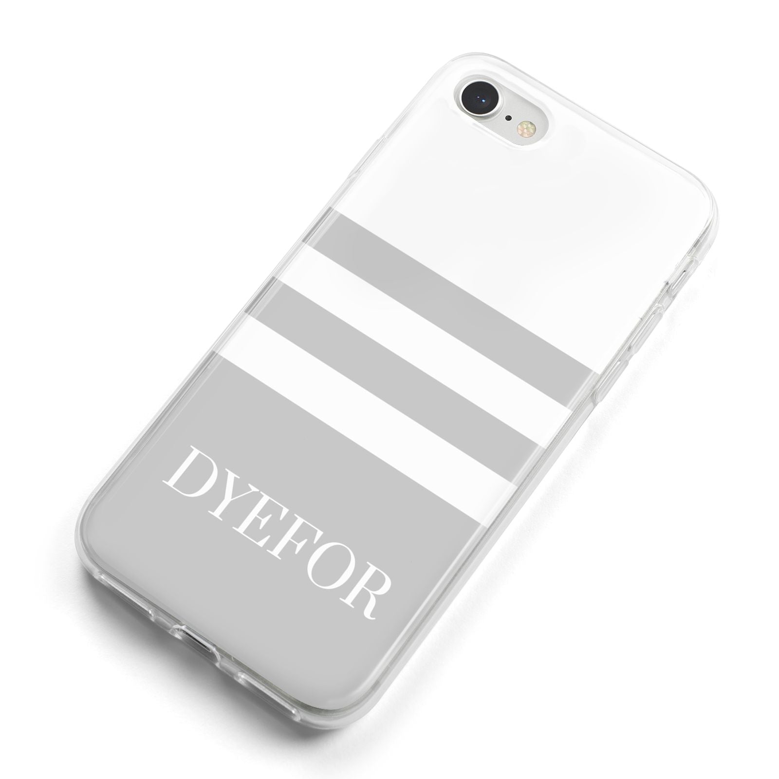 Stripes Personalised Name iPhone 8 Bumper Case on Silver iPhone Alternative Image