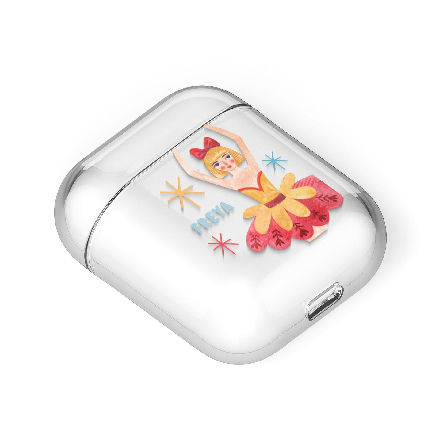 Sugarplum Nutcracker Personalised AirPods Case Laid Flat