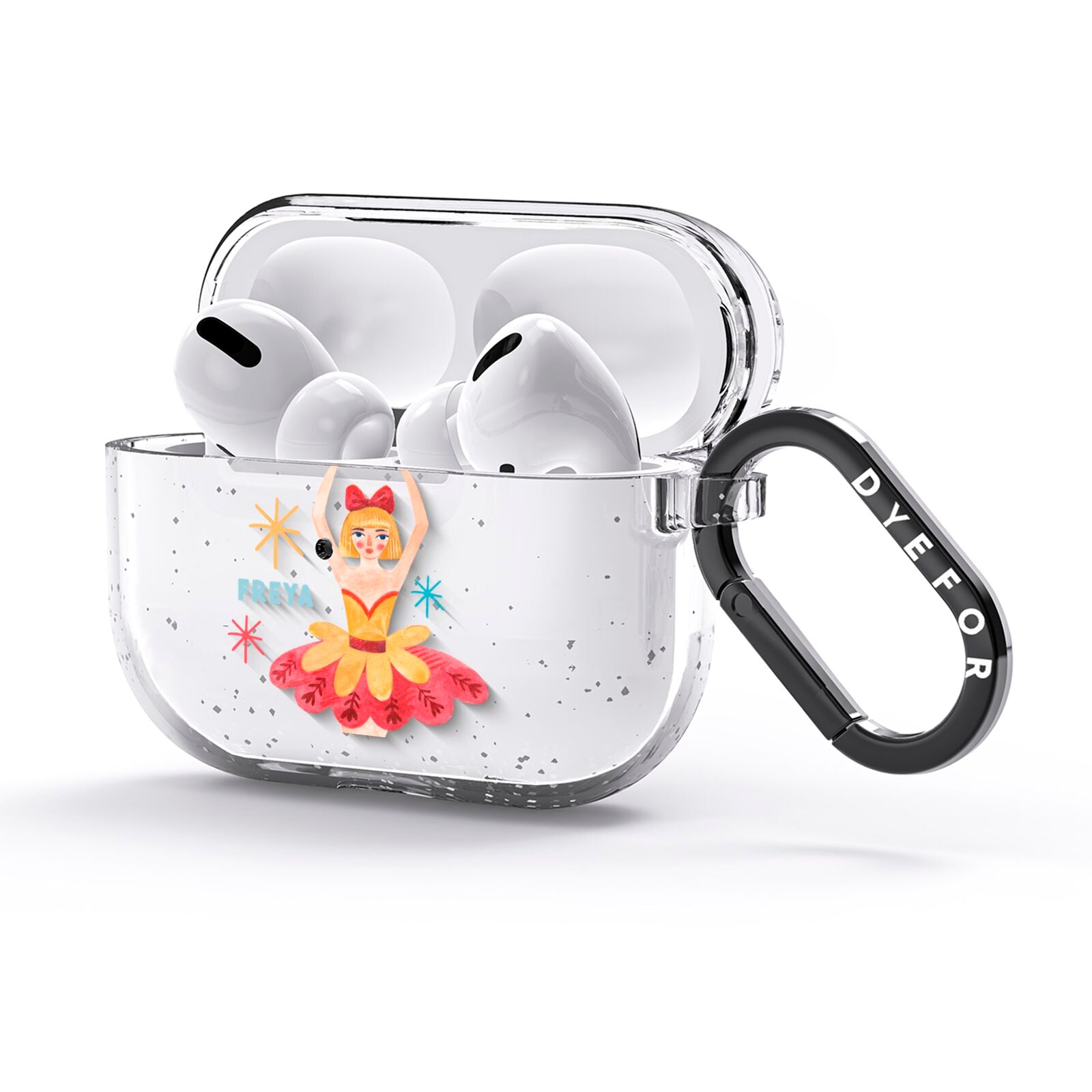 Sugarplum Nutcracker Personalised AirPods Glitter Case 3rd Gen Side Image