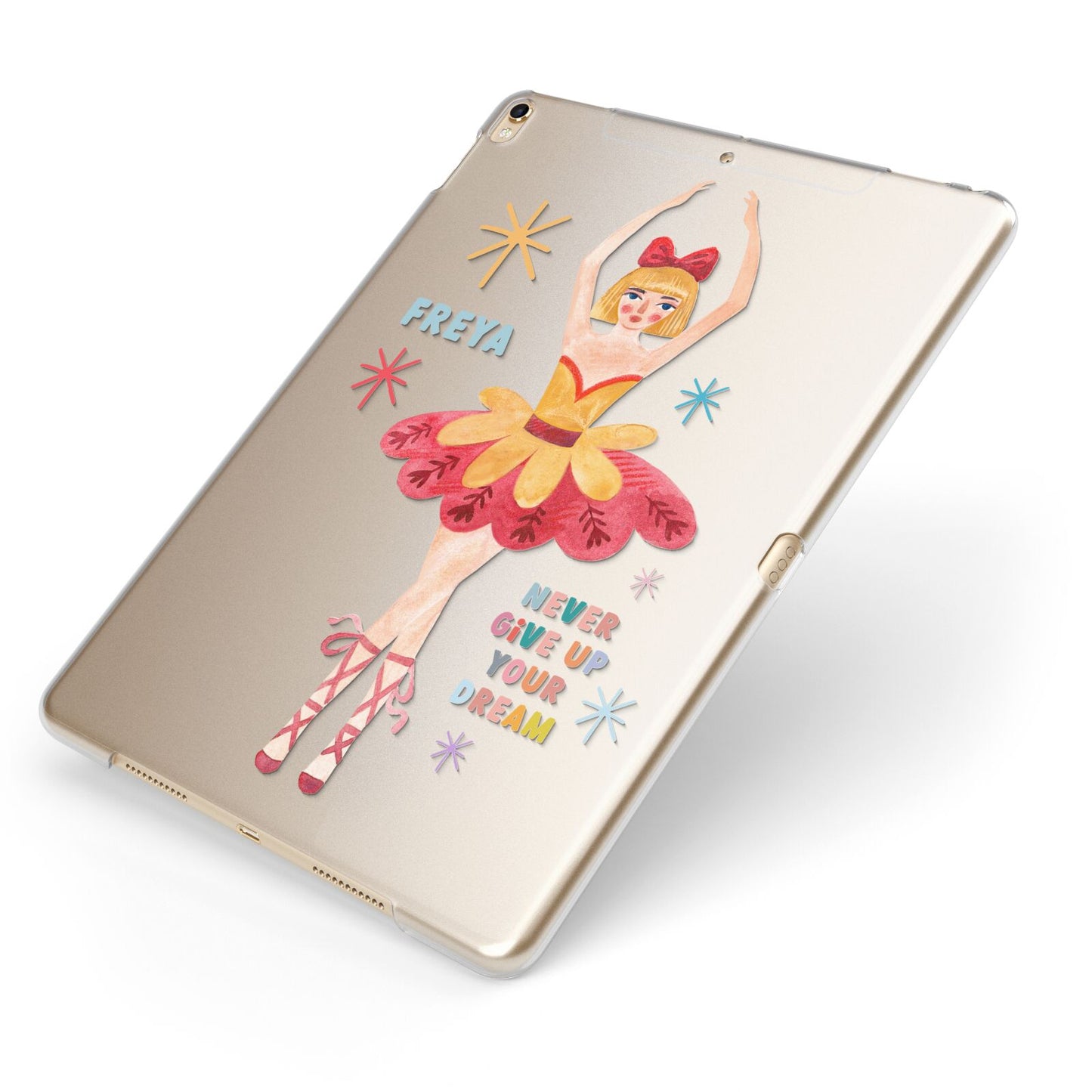 Sugarplum Nutcracker Personalised Apple iPad Case on Gold iPad Side View