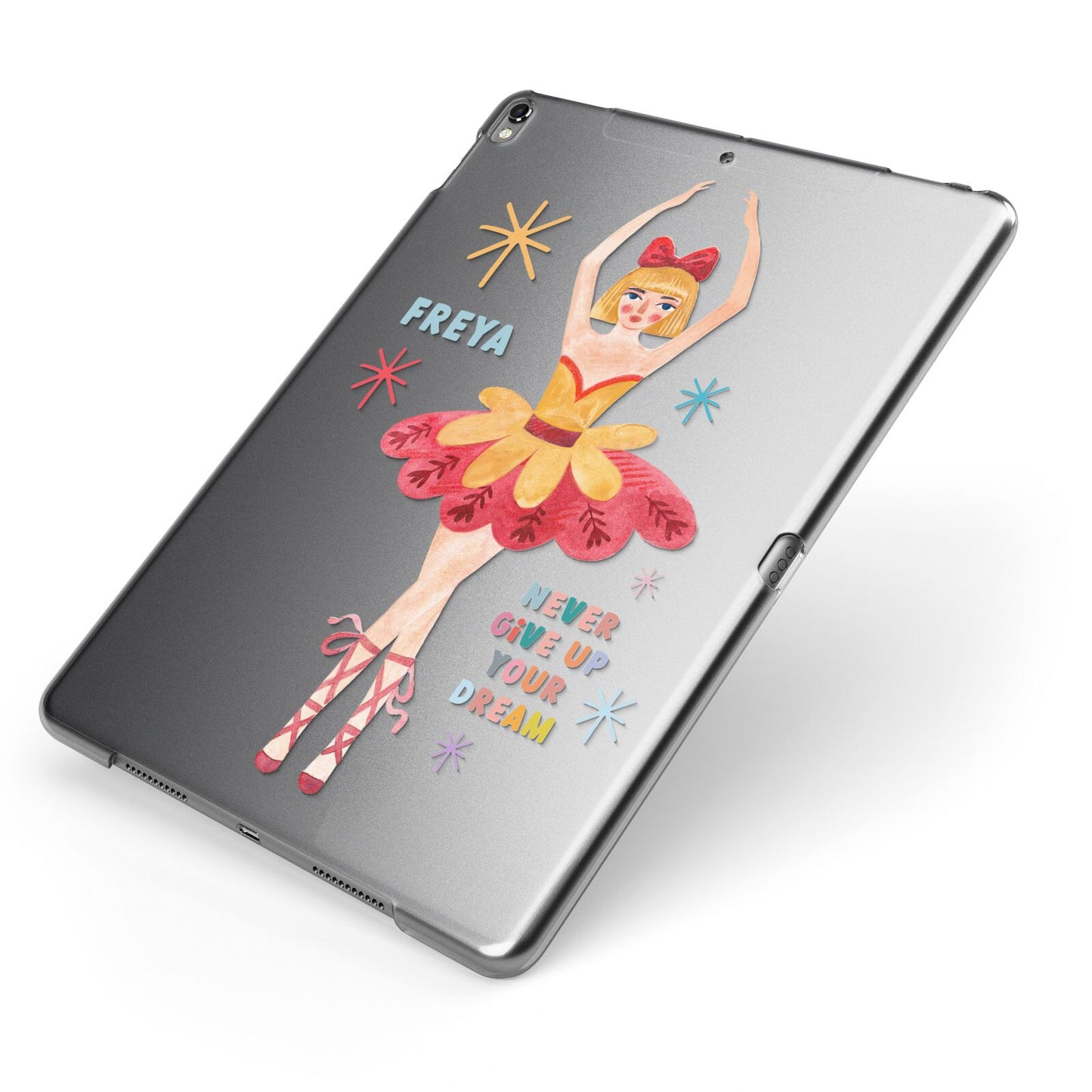 Sugarplum Nutcracker Personalised Apple iPad Case on Grey iPad Side View