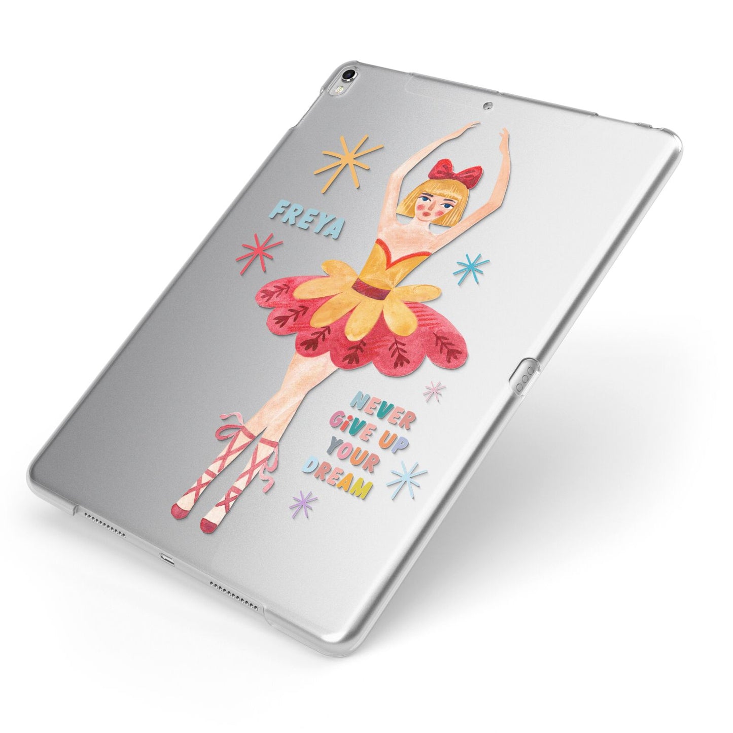 Sugarplum Nutcracker Personalised Apple iPad Case on Silver iPad Side View