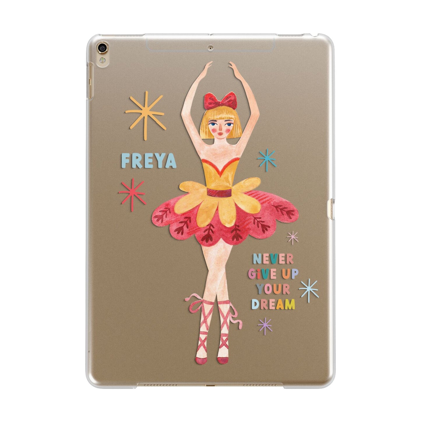 Sugarplum Nutcracker Personalised Apple iPad Gold Case