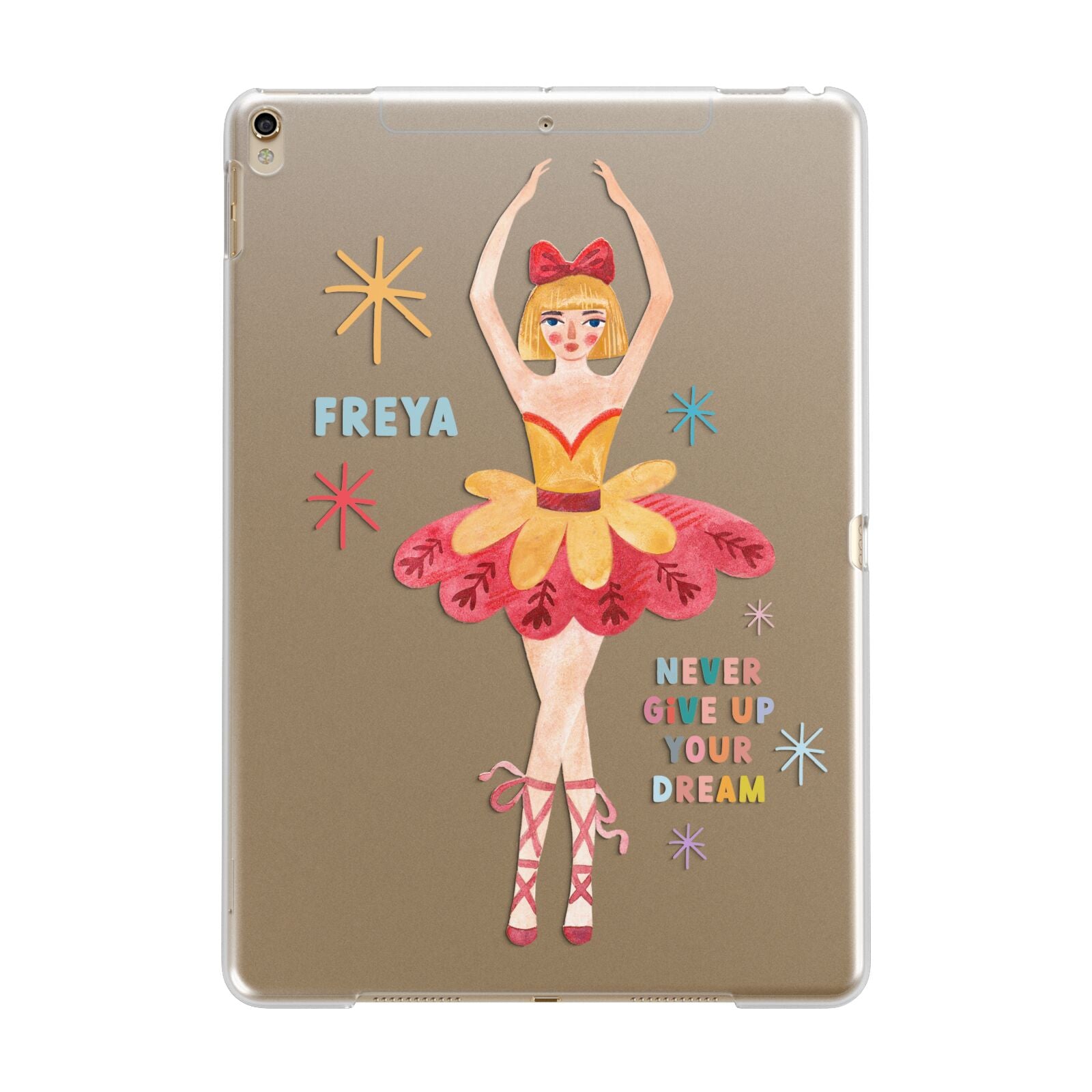 Sugarplum Nutcracker Personalised Apple iPad Gold Case