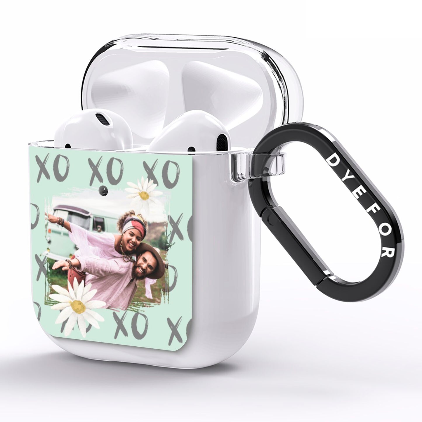Summer Custom Photo AirPods Clear Case Side Image