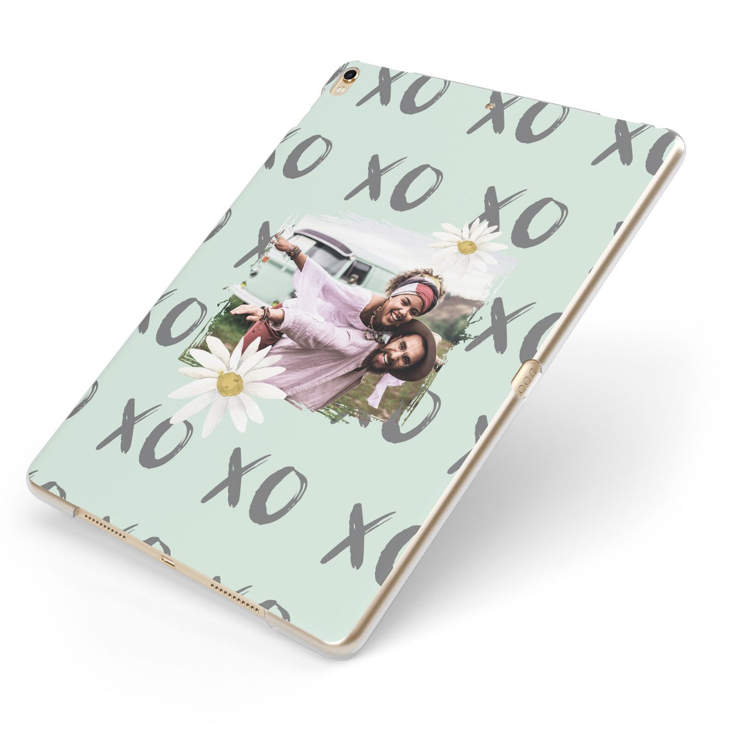 Summer Custom Photo Apple iPad Case on Gold iPad Side View