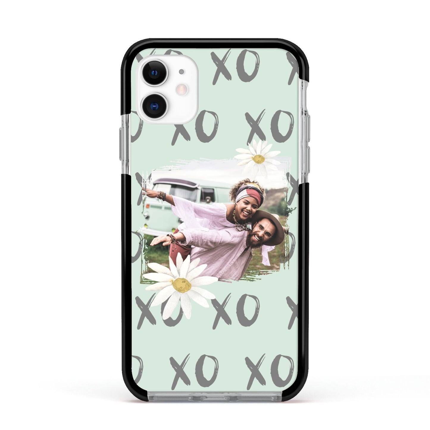 Summer Custom Photo Apple iPhone 11 in White with Black Impact Case