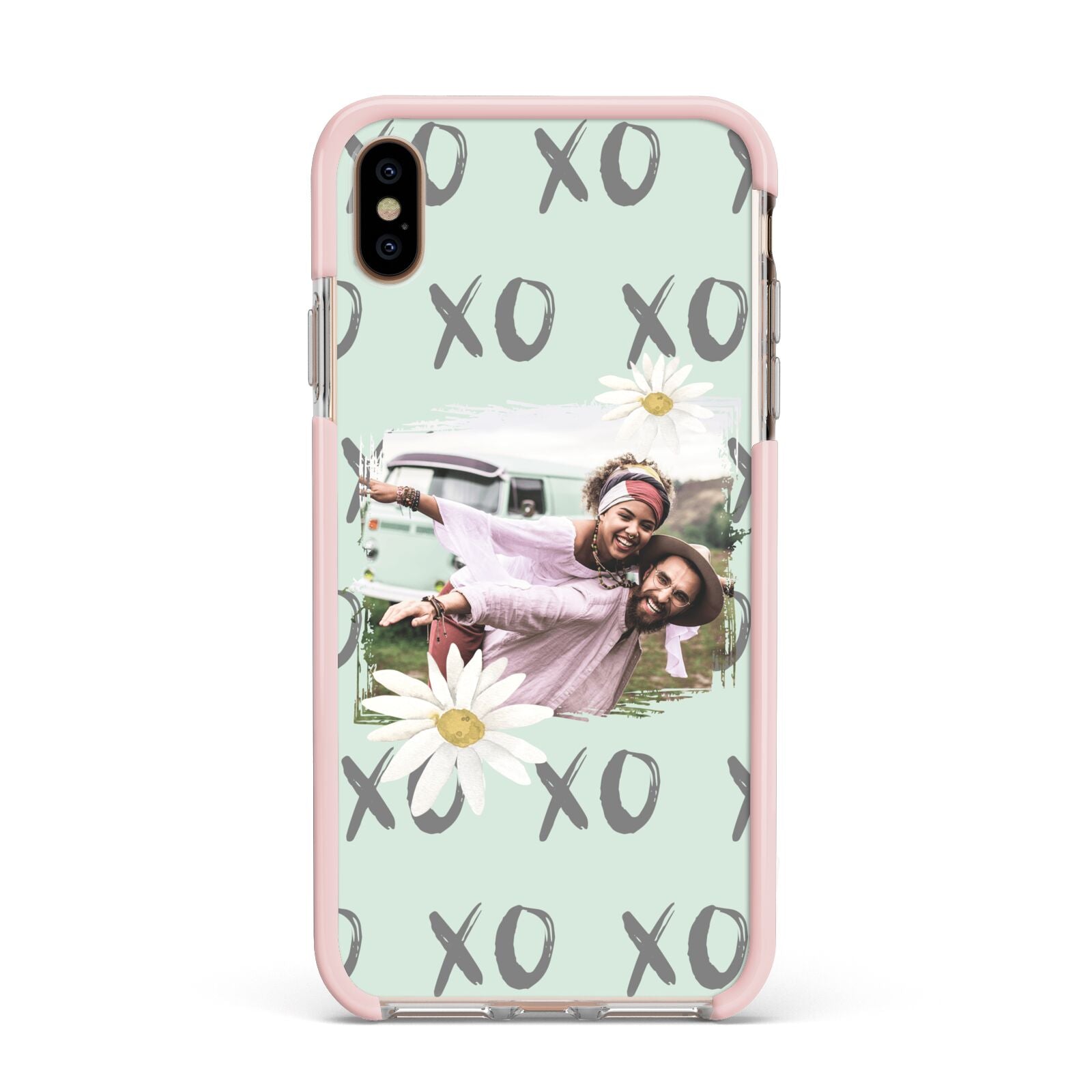 Summer Custom Photo Apple iPhone Xs Max Impact Case Pink Edge on Gold Phone