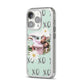 Summer Custom Photo iPhone 14 Pro Clear Tough Case Silver Angled Image