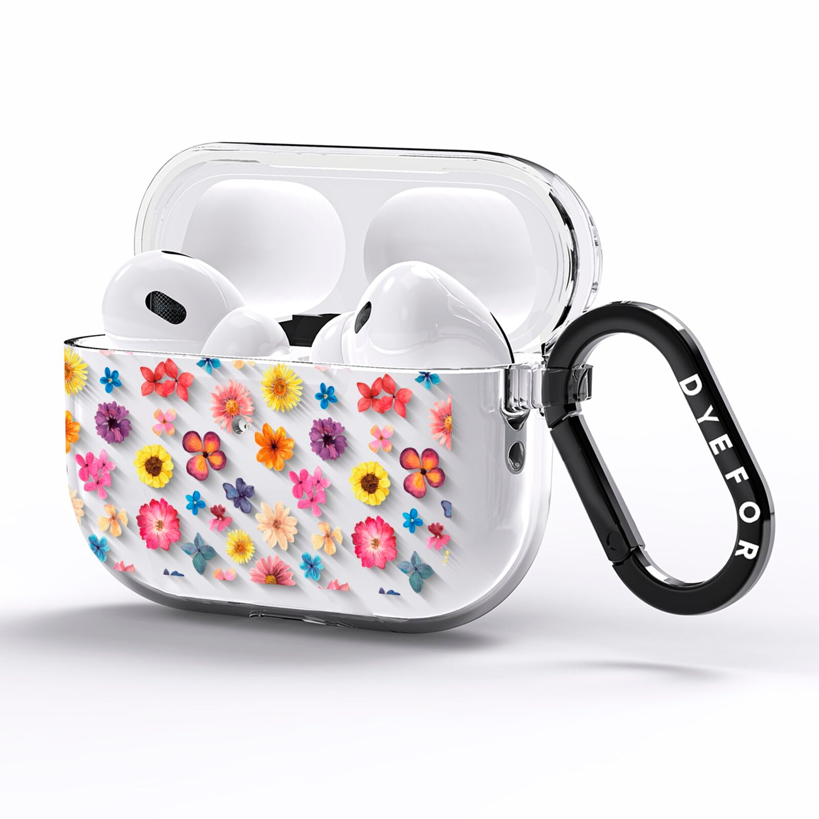 Summer Floral AirPods Pro Clear Case Side Image