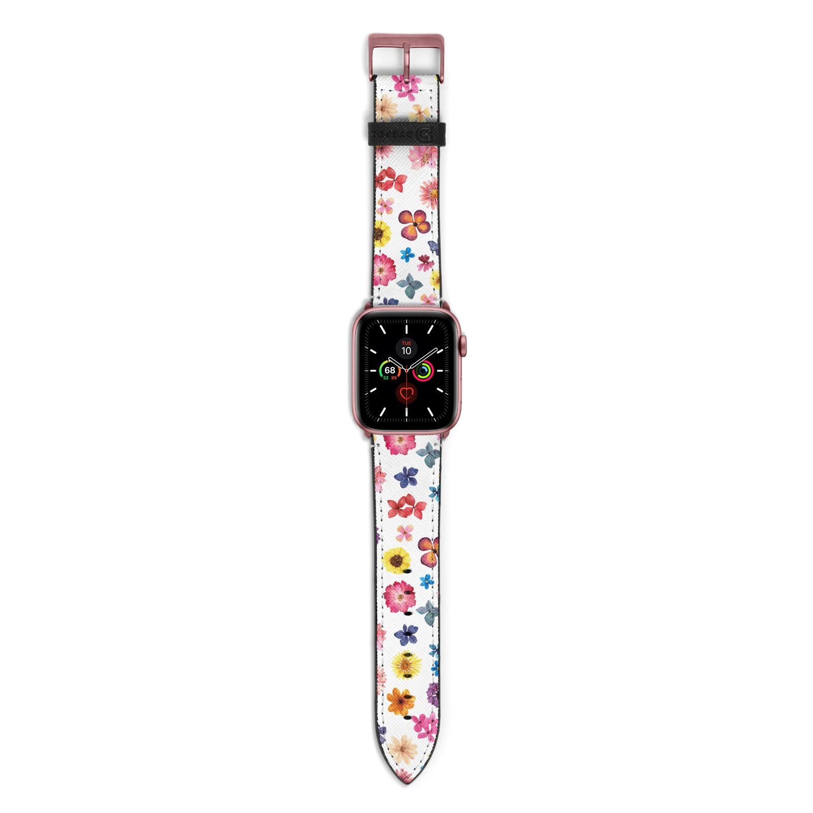 Summer Floral Apple Watch Strap with Rose Gold Hardware