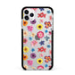 Summer Floral Apple iPhone 11 Pro Max in Silver with Black Impact Case