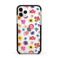 Summer Floral Apple iPhone 11 Pro in Silver with Black Impact Case