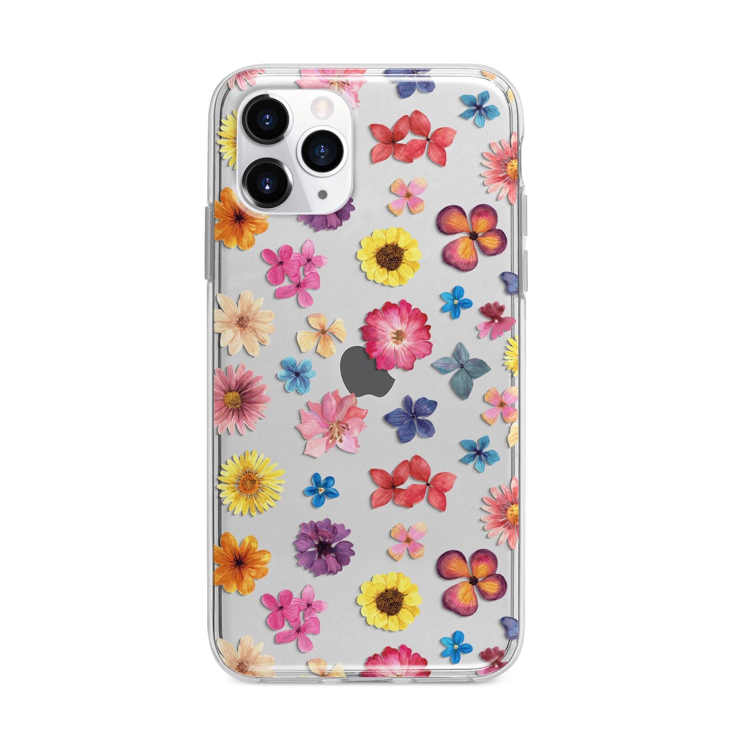 Summer Floral Apple iPhone 11 Pro in Silver with Bumper Case