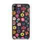 Summer Floral Apple iPhone Xs Max Impact Case Black Edge on Black Phone
