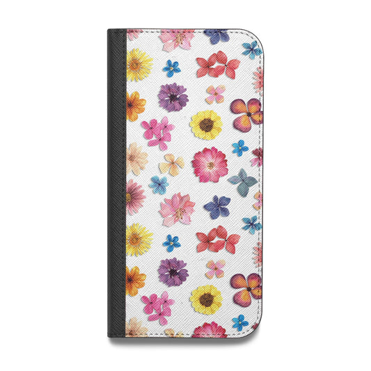 Summer Floral Vegan Leather Flip iPhone Case