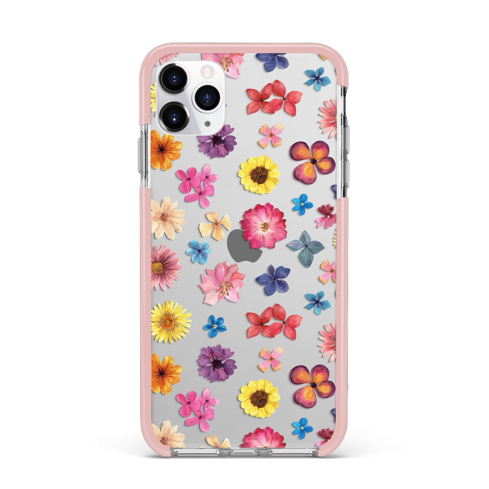 Summer Floral iPhone 11 Pro Max Impact Pink Edge Case