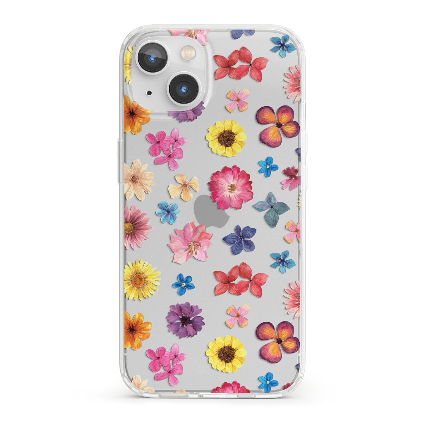 Summer Floral iPhone 13 Clear Bumper Case