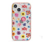 Summer Floral iPhone 13 Mini TPU Impact Case with Pink Edges