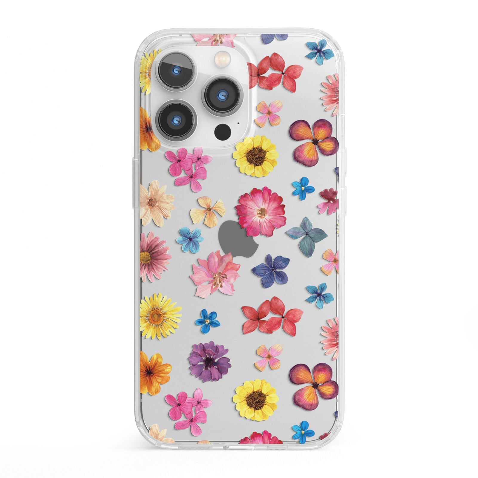 Summer Floral iPhone 13 Pro Clear Bumper Case