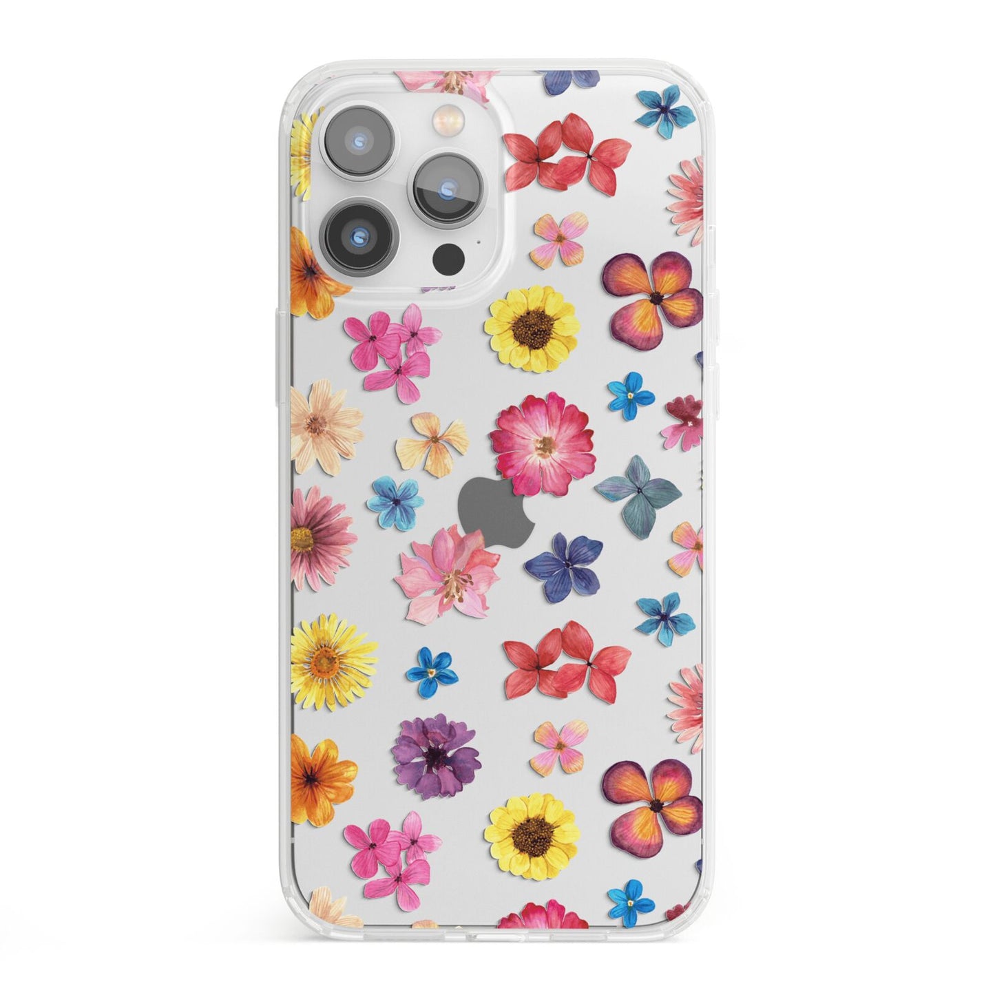 Summer Floral iPhone 13 Pro Max Clear Bumper Case
