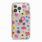 Summer Floral iPhone 13 Pro TPU Impact Case with Pink Edges