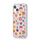 Summer Floral iPhone 14 Clear Tough Case Starlight Angled Image