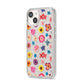 Summer Floral iPhone 14 Glitter Tough Case Starlight Angled Image