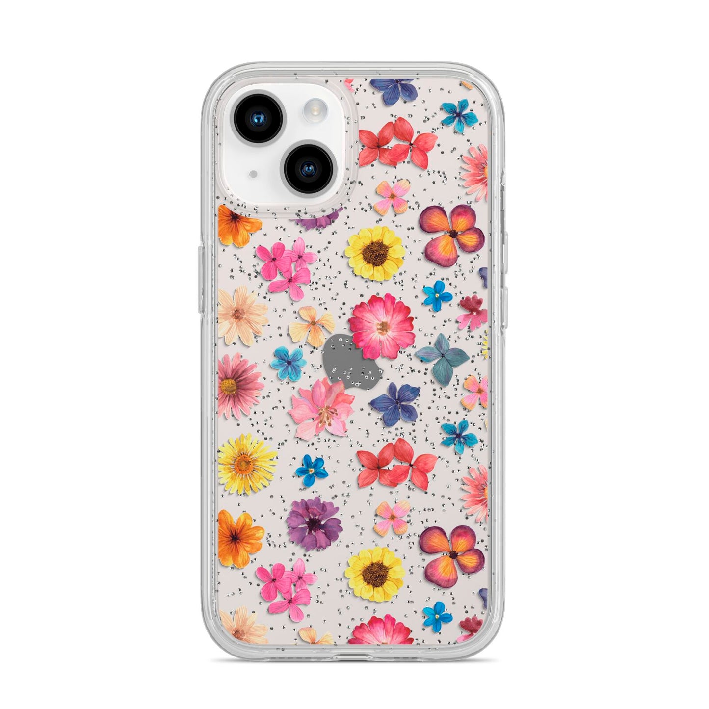 Summer Floral iPhone 14 Glitter Tough Case Starlight