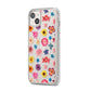 Summer Floral iPhone 14 Plus Clear Tough Case Starlight Angled Image