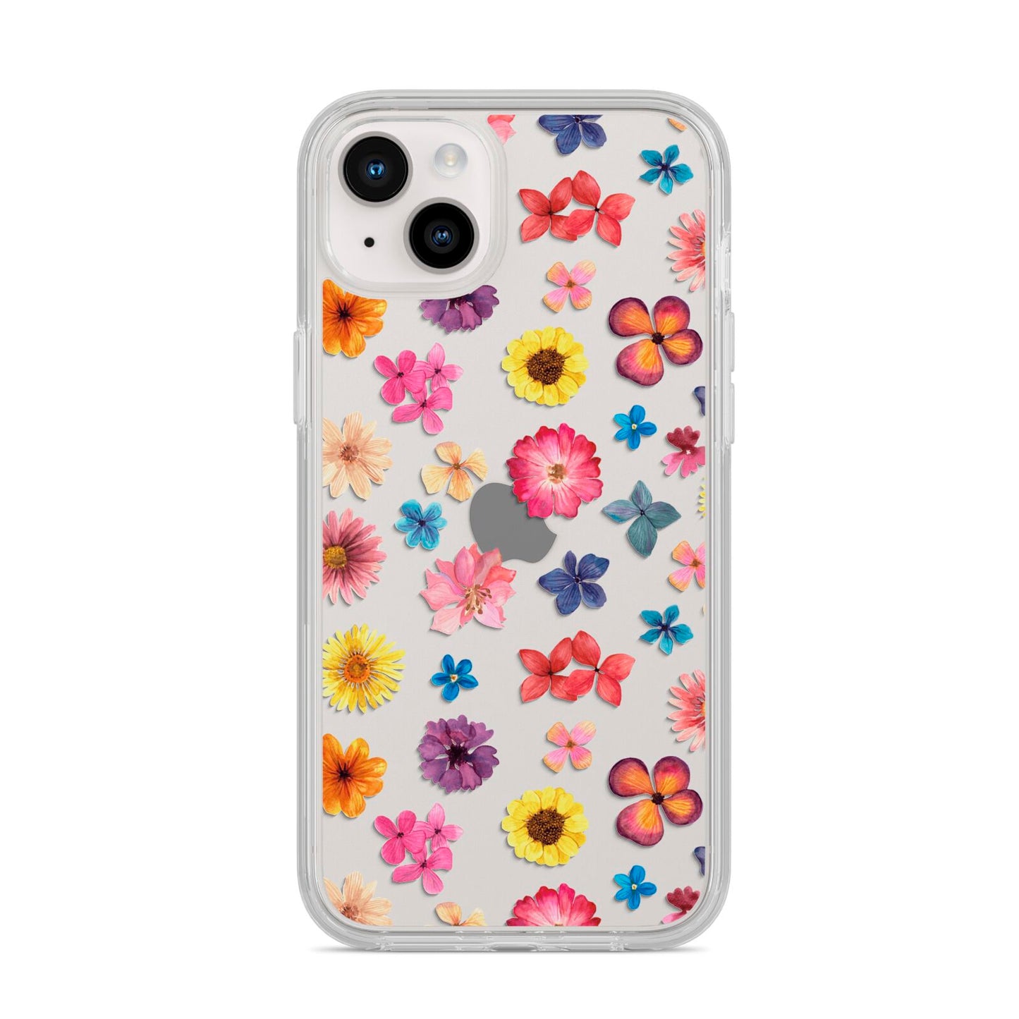 Summer Floral iPhone 14 Plus Clear Tough Case Starlight
