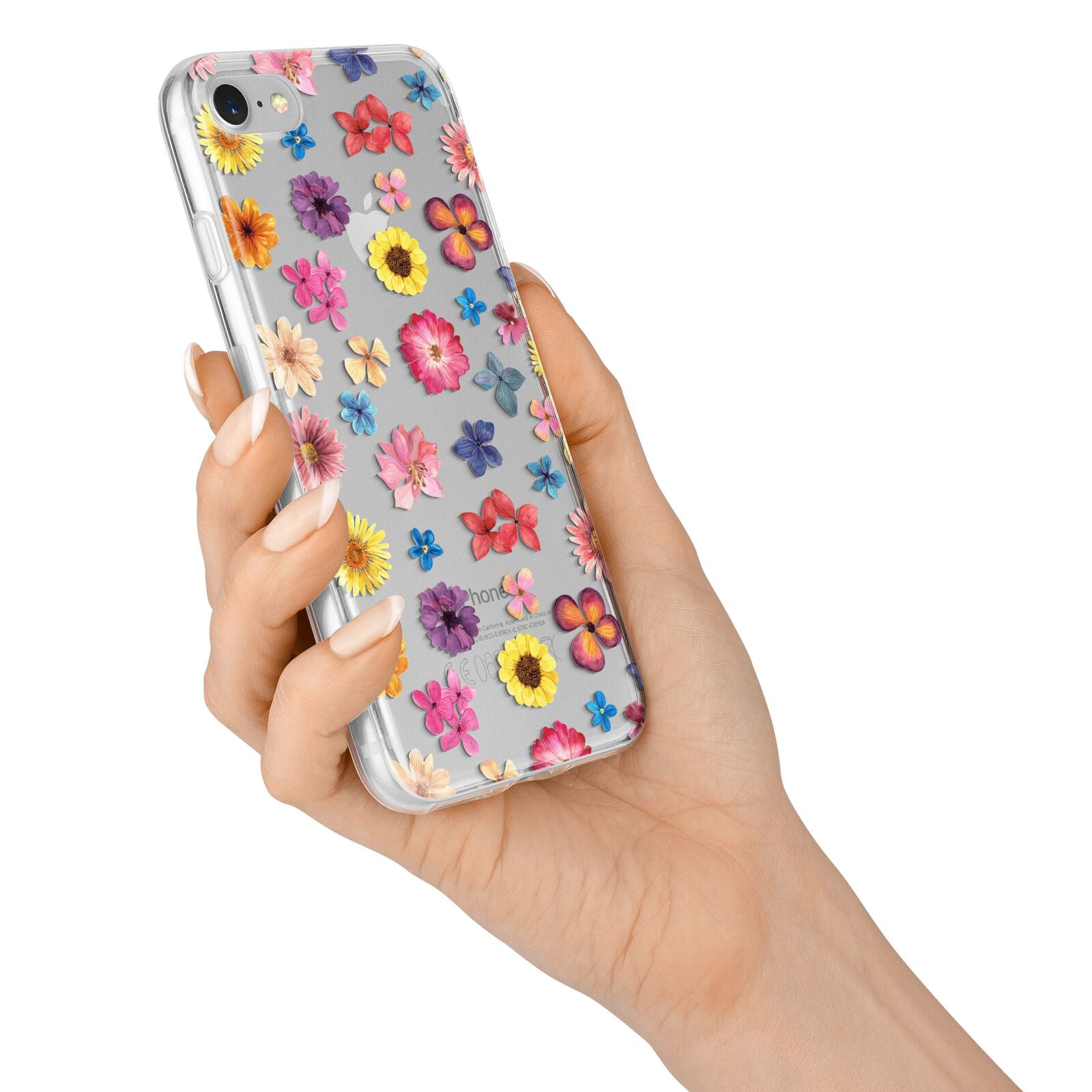 Summer Floral iPhone 7 Bumper Case on Silver iPhone Alternative Image