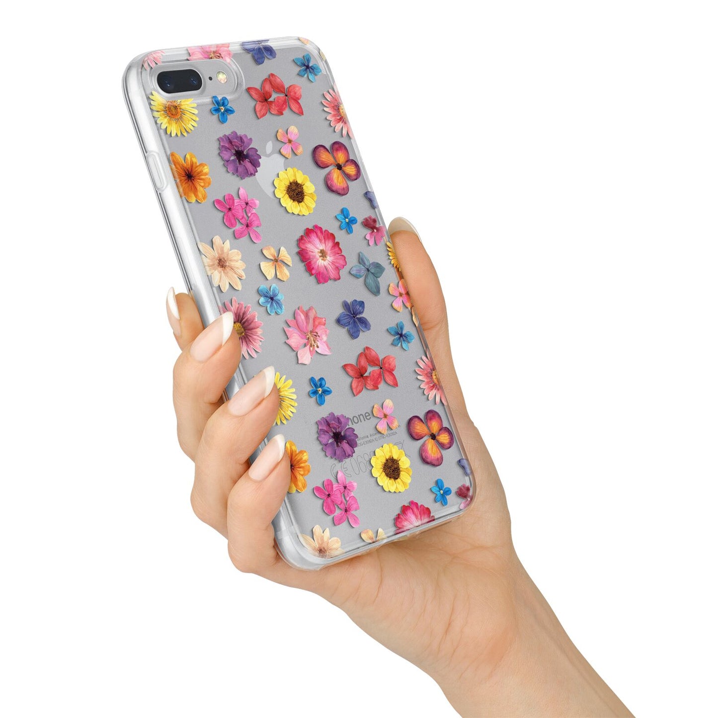 Summer Floral iPhone 7 Plus Bumper Case on Silver iPhone Alternative Image