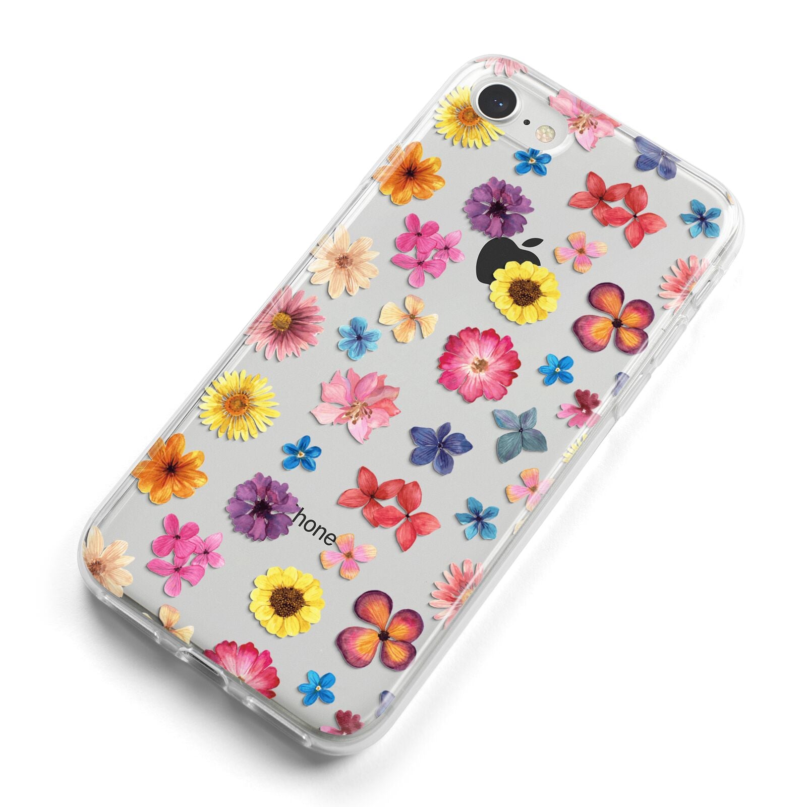 Summer Floral iPhone 8 Bumper Case on Silver iPhone Alternative Image