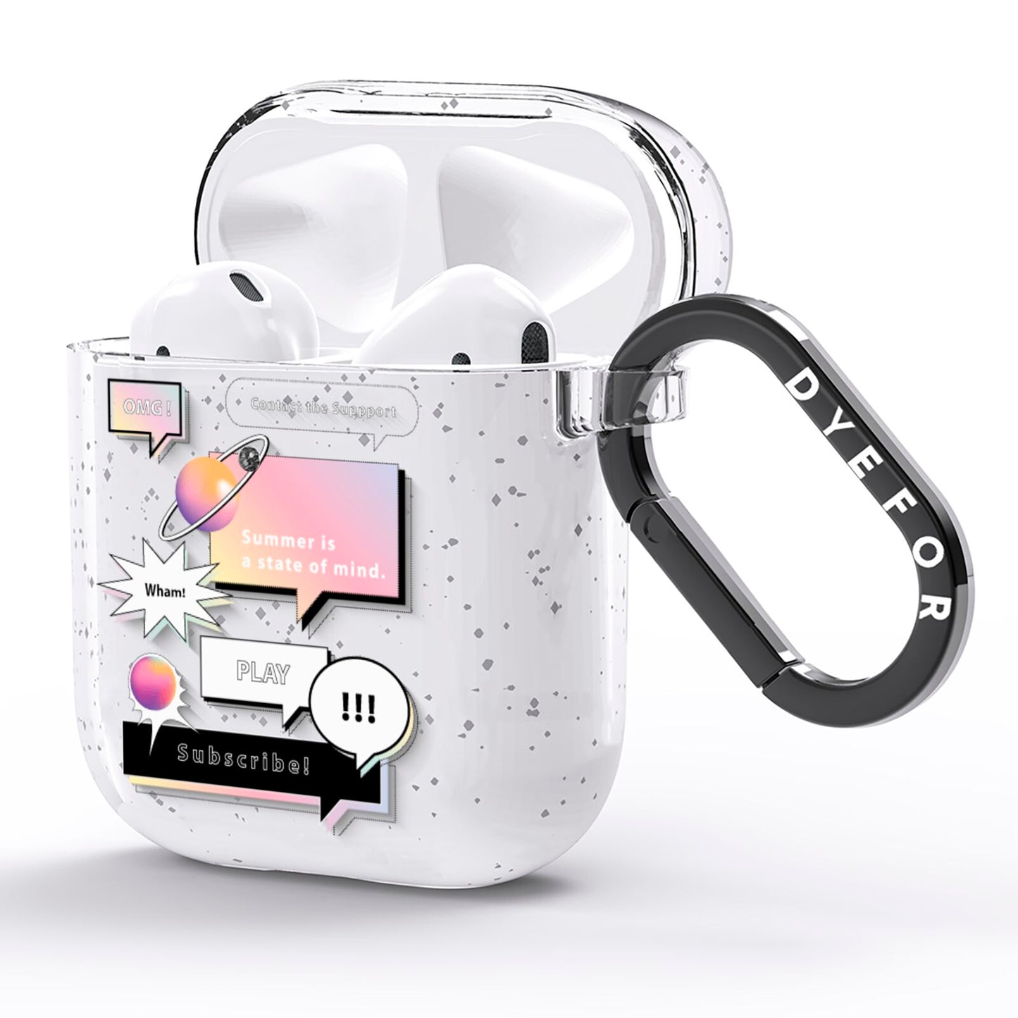 Summer Is A State Of Mind AirPods Glitter Case Side Image