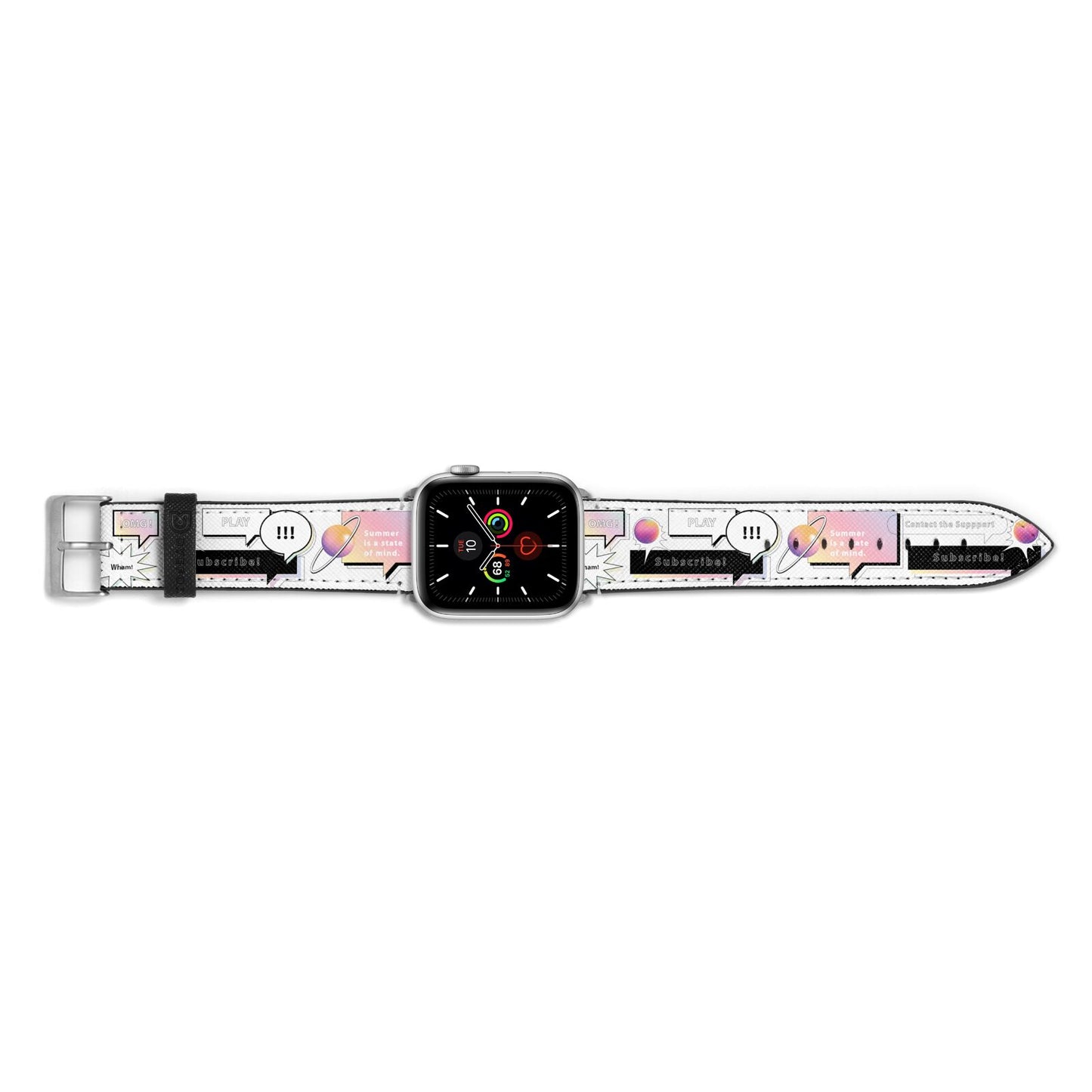 Summer Is A State Of Mind Apple Watch Strap Landscape Image Silver Hardware