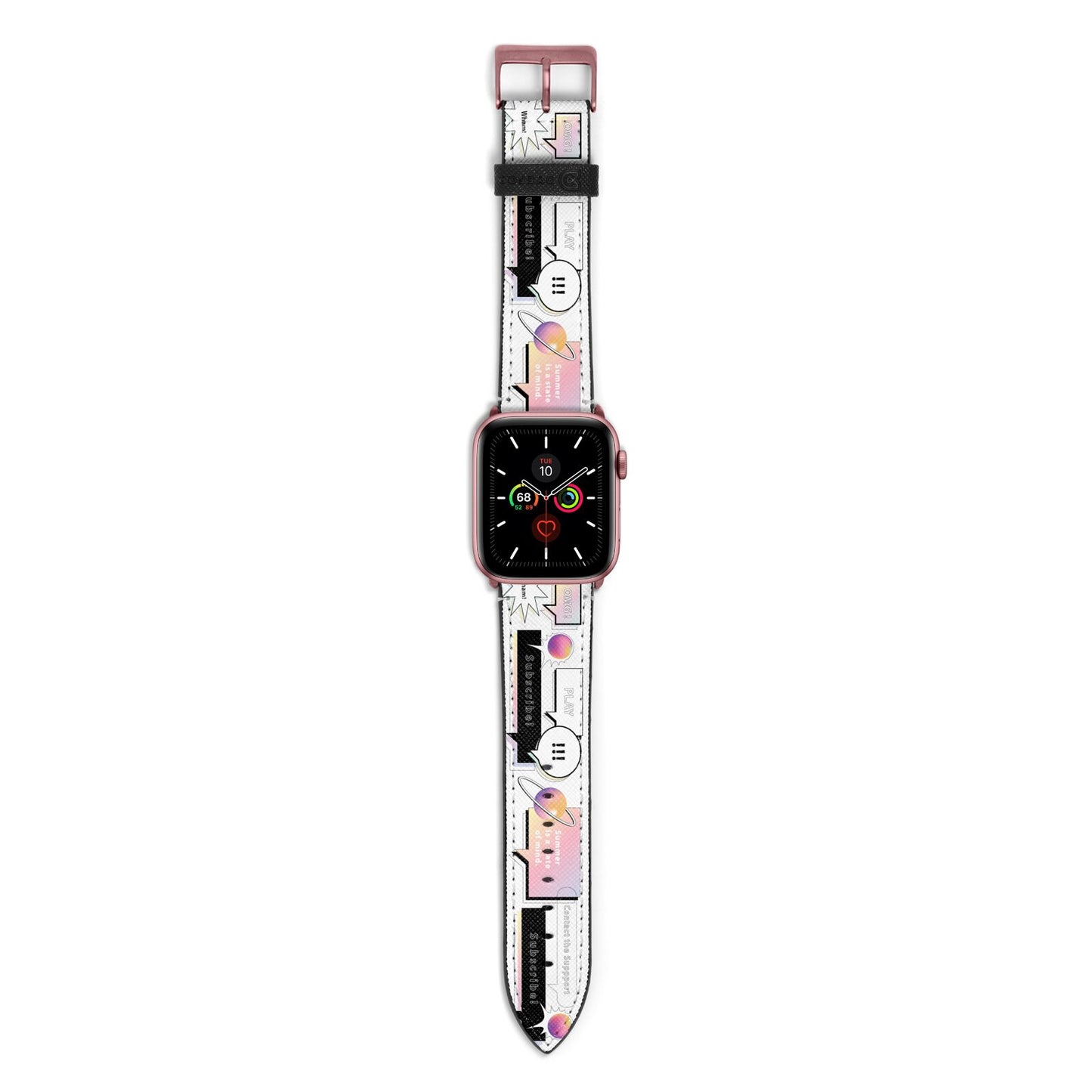 Summer Is A State Of Mind Apple Watch Strap with Rose Gold Hardware