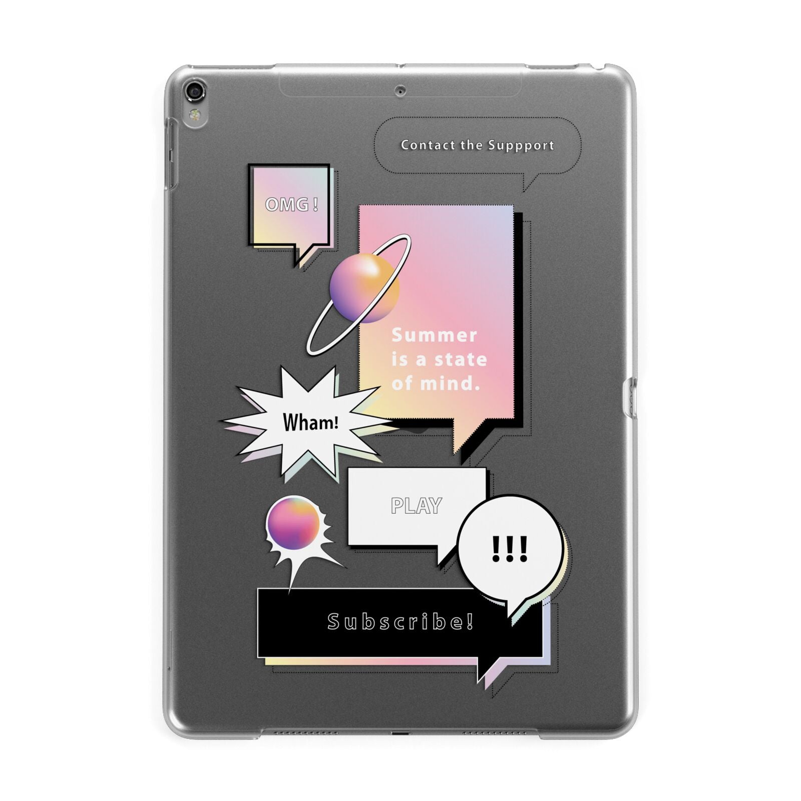 Summer Is A State Of Mind Apple iPad Grey Case