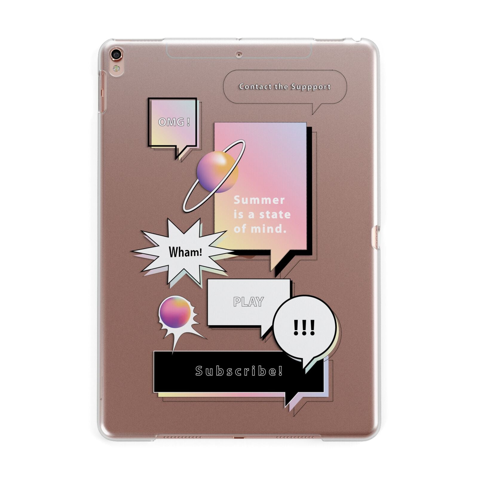Summer Is A State Of Mind Apple iPad Rose Gold Case